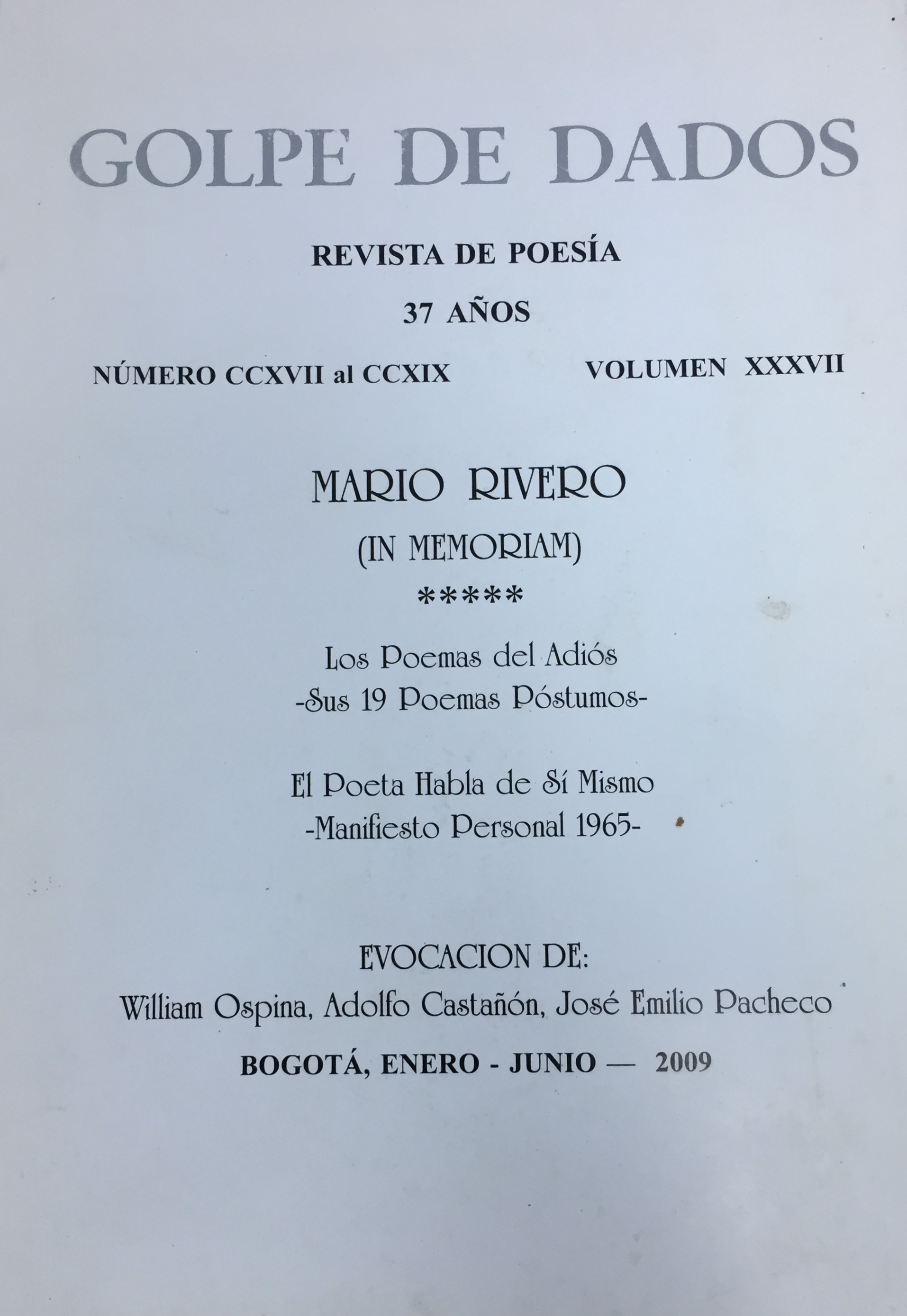 Golpe de dados N°217 al N°219